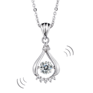 Dancing Stone 0.5 Carat Moissanite Diamond Necklace