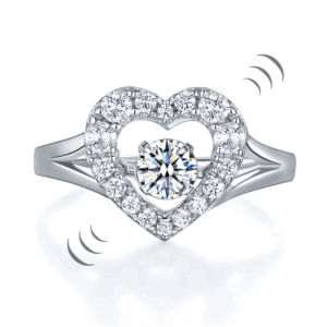 Dancing Stone Heart Ring