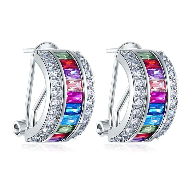 Multi-Color Stones Earrings - Image 4