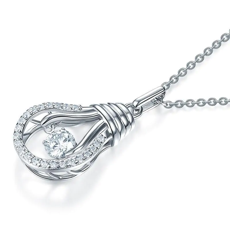 Dancing Stone Bulb Pendant Necklace - Image 2