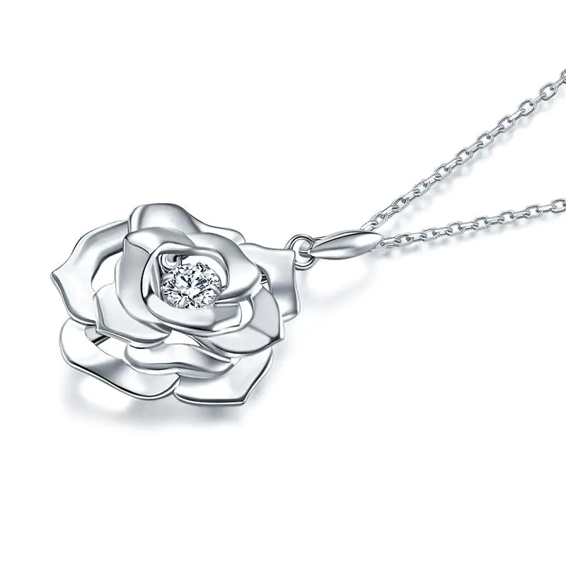 Rose Dancing Stone Pendant Necklace - Image 5