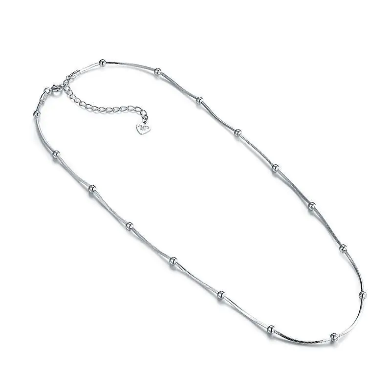 Solid 925 Sterling Silver Chain Necklace - Image 2