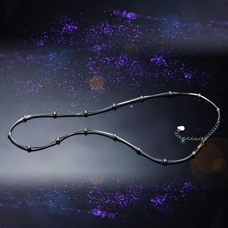 Solid 925 Sterling Silver Chain Necklace - Image 3