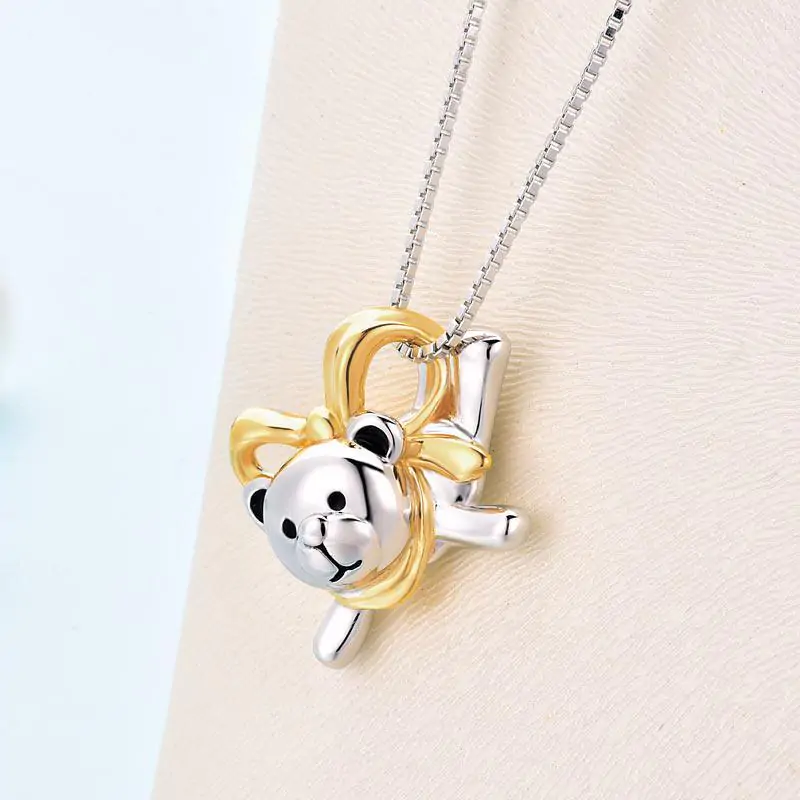 Lovely Bear Pendant Necklace 925 Sterling Silve - Image 5