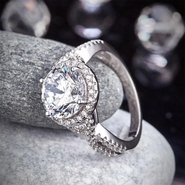 3 Carat Created Diamond Promise Ring - Image 6