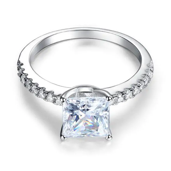 1.5 Ct Princess Cut Created Diamond Ring - Image 2