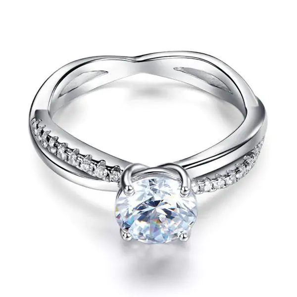 1.25 Ct Created Diamond Promise Ring - Image 2