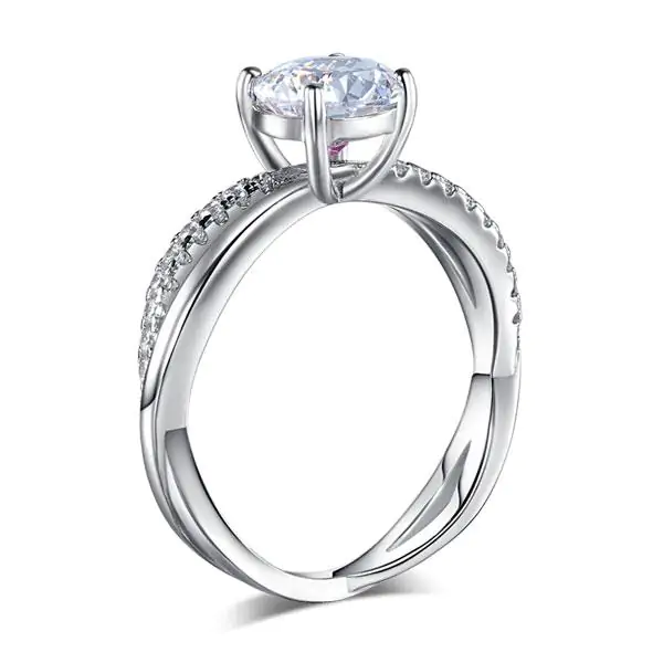 1.25 Ct Created Diamond Promise Ring - Image 3