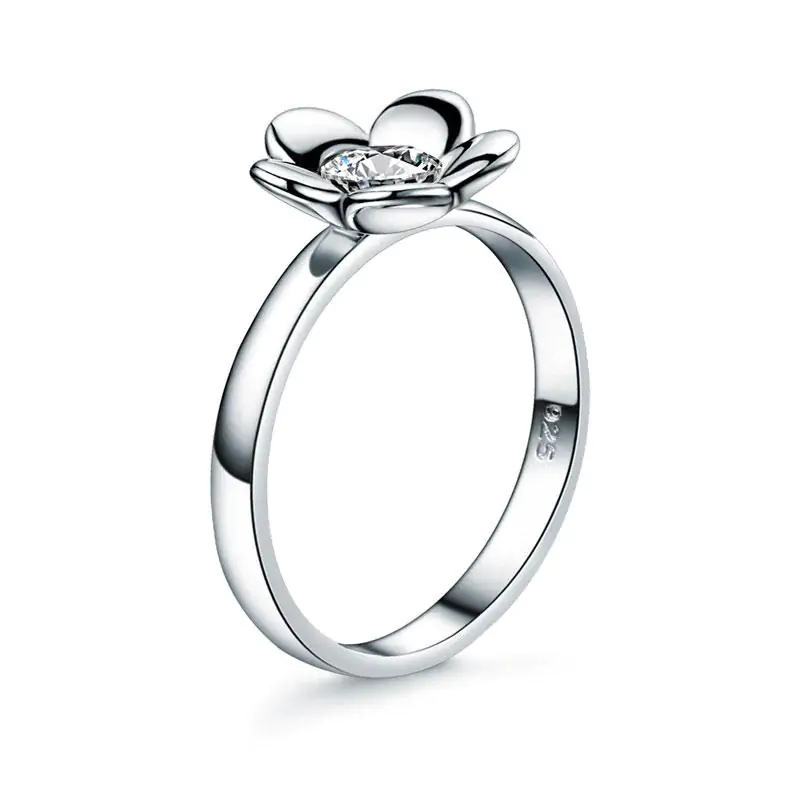 Solid 925 Sterling Silver 2-Pcs Butterfly Flower Ring Set - Image 14