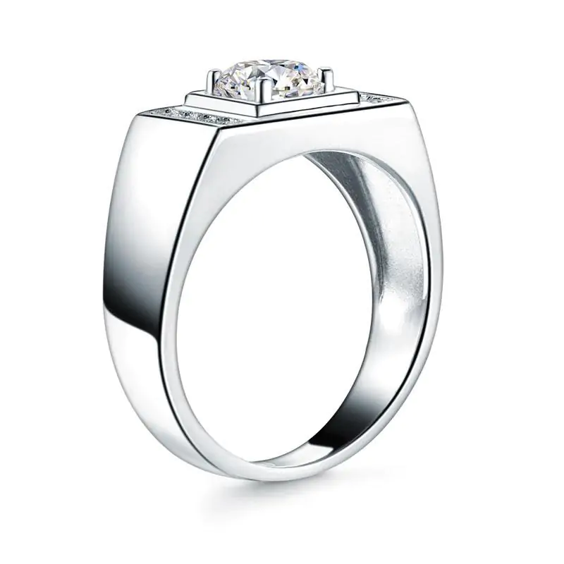 Men's 1 Carat Band 925 Silver Ring - Image 2