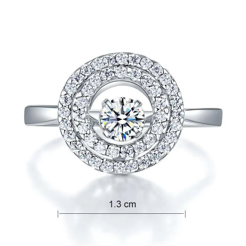 Dancing Stone Double Halo Ring - Image 3