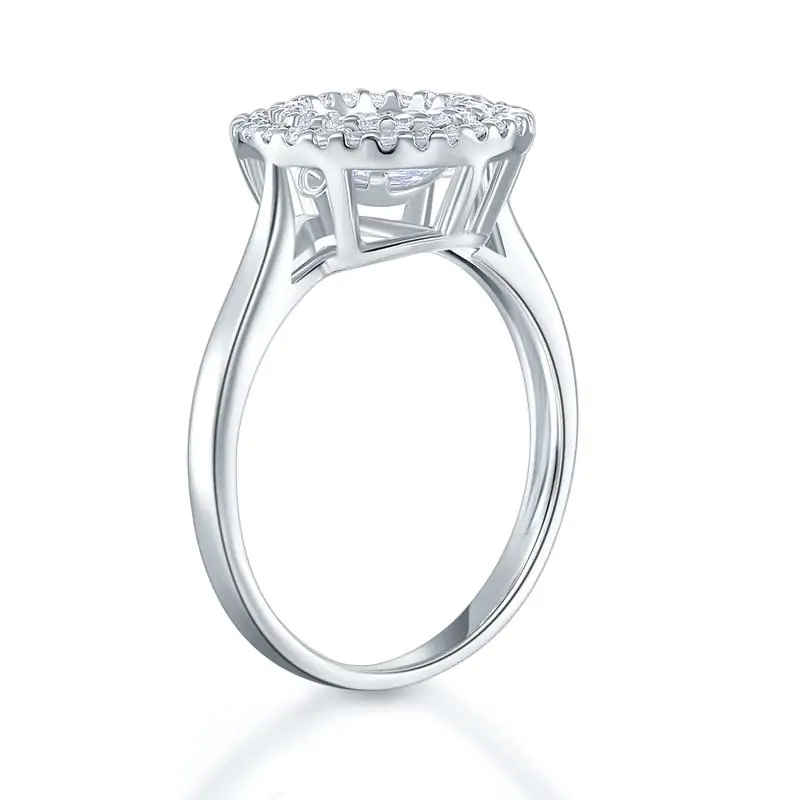 Dancing Stone Double Halo Ring - Image 4