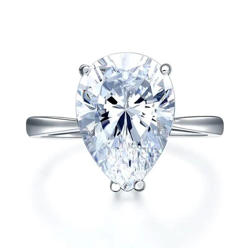Solitaire Pear Cut 4.5 Carat Ring