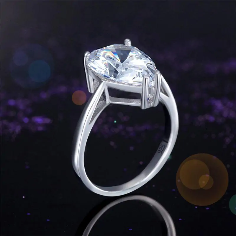 Solitaire Pear Cut 4.5 Carat Ring - Image 5