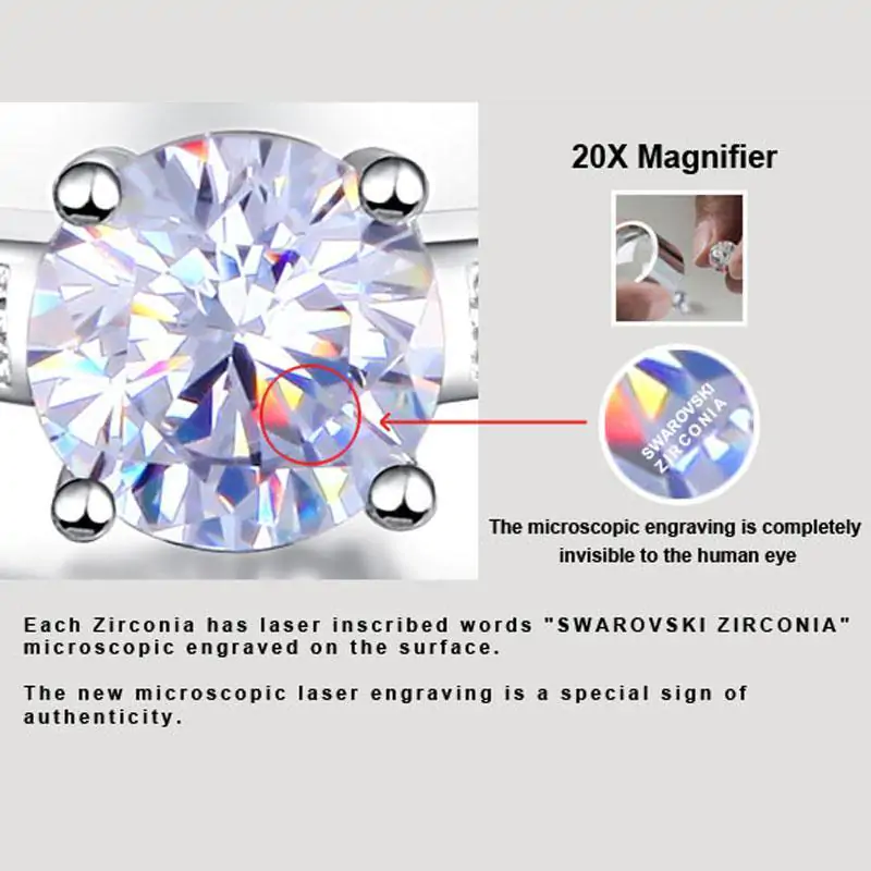 Dancing Stone use Swarovski Zirconia Heart Pendant Necklace Rose Gold Plated - Image 6