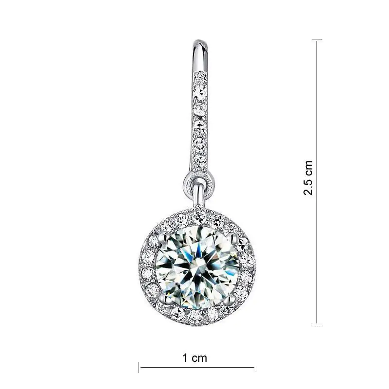 1.5 Carat Created Diamond Dangle Earrings - Image 3