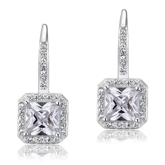 1.5 Carat Created Diamond Dangle Earrings - Image 2