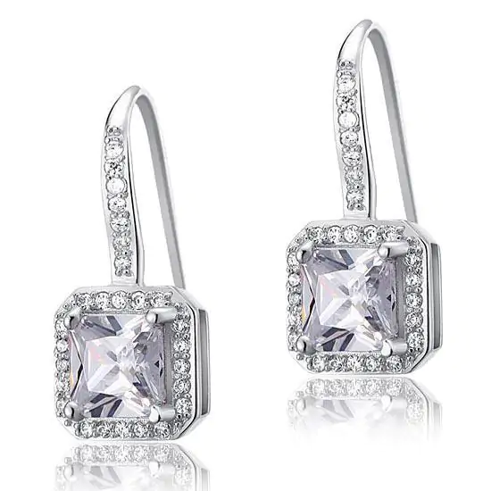 1.5 Carat Created Diamond Dangle Earrings - Image 4