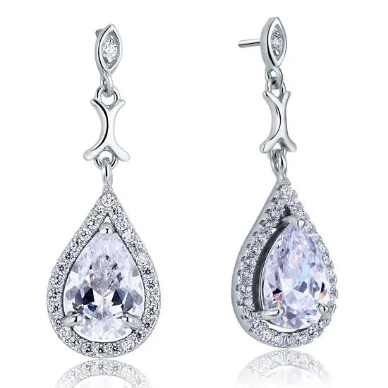 Pear Cut Created Diamond Vintage Dangle