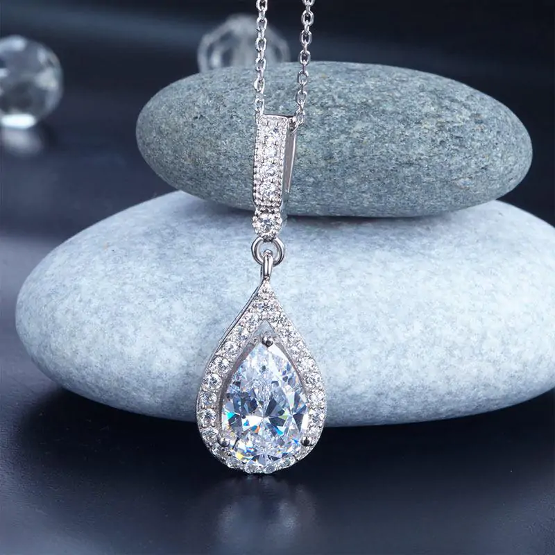 Tear Drop Pendant Necklace - Image 4