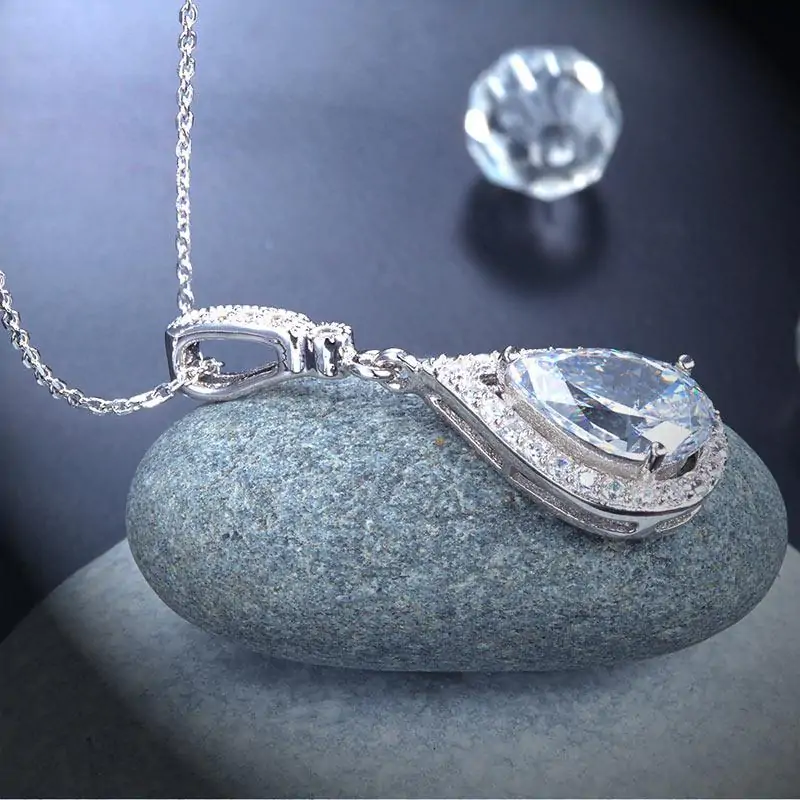 Tear Drop Pendant Necklace - Image 5
