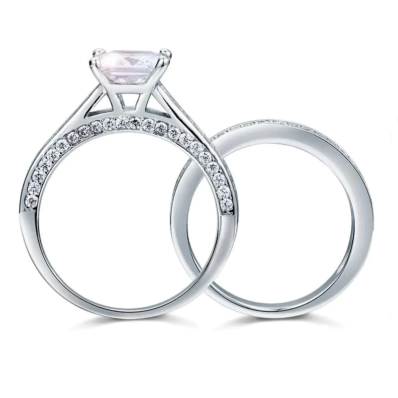 1.5 Carat Princess Cut Created Diamond 2-Pcs - Image 3