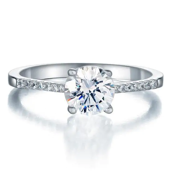 Created Diamond Silver Ring - Image 2