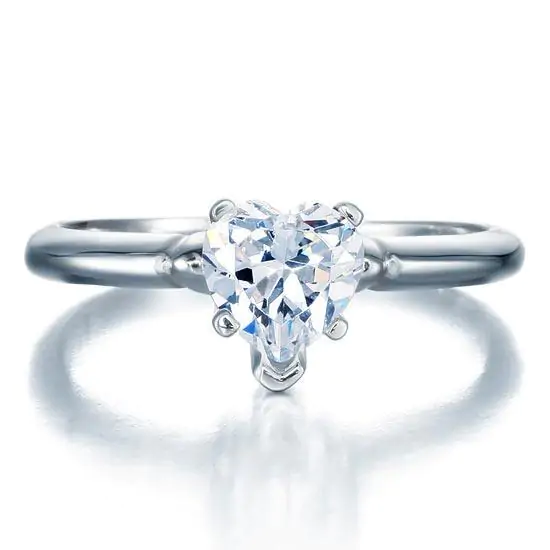 1.5 Carat Heart Cut Created Diamond Ring
