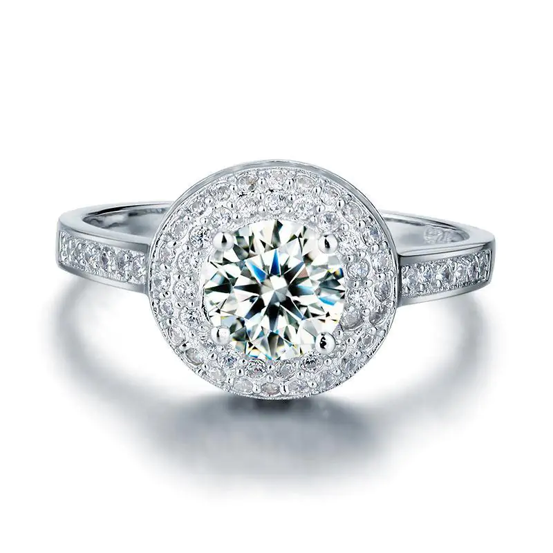 1 Carat Round Cut Created Diamond Ring - Image 2