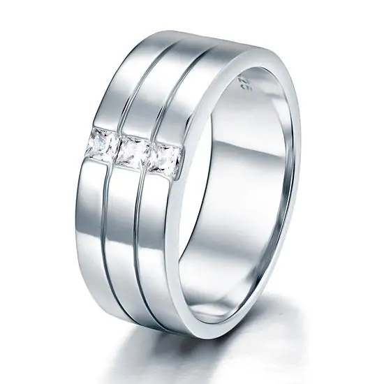 Created Diamond Men's Wedding Band - Image 4