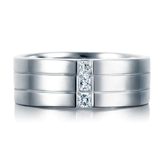 Created Diamond Men's Wedding Band - Image 2