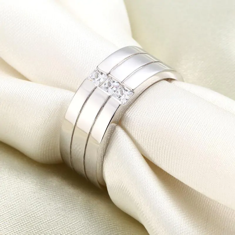 Created Diamond Men's Wedding Band - Image 5