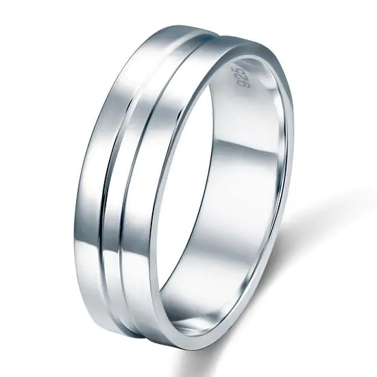 High Polished Plain Men’s Solid Sterling Ring