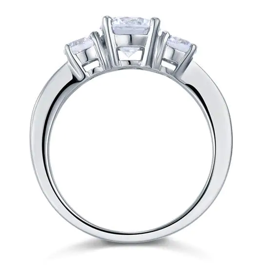 3 Stone Created Diamond Ring - Image 3