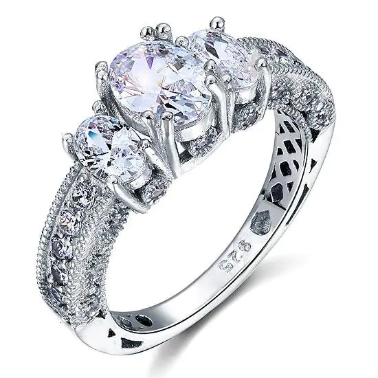 Vintage Style 2 Carat Created Diamond Ring - Image 5