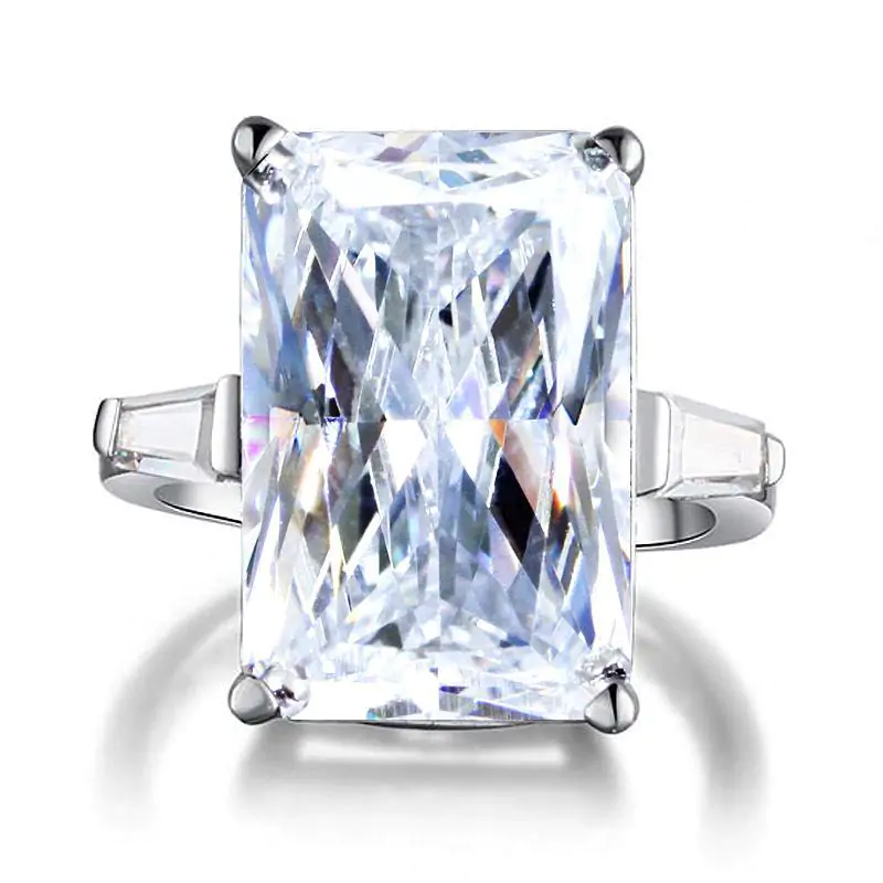 Princess Cut Created Diamond 925 Sterling Silver Luxury Ring