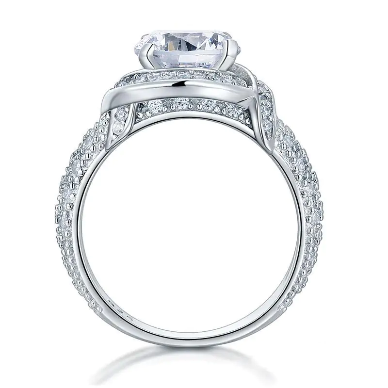 Vintage Style Art Deco Sterling Silver Promise Ring - Image 5