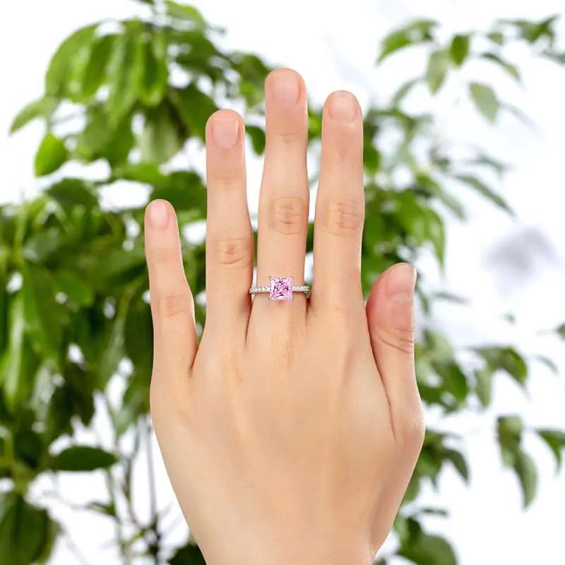 1.5 Ct Pink Created Diamond Ring - Image 4