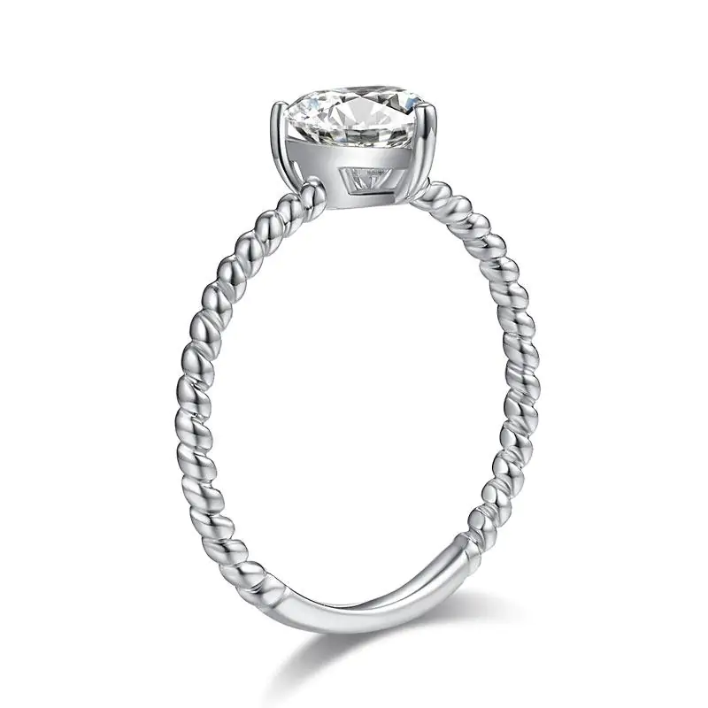 1 Carat Heart Moissanite Diamond Engagement Ring - Image 2