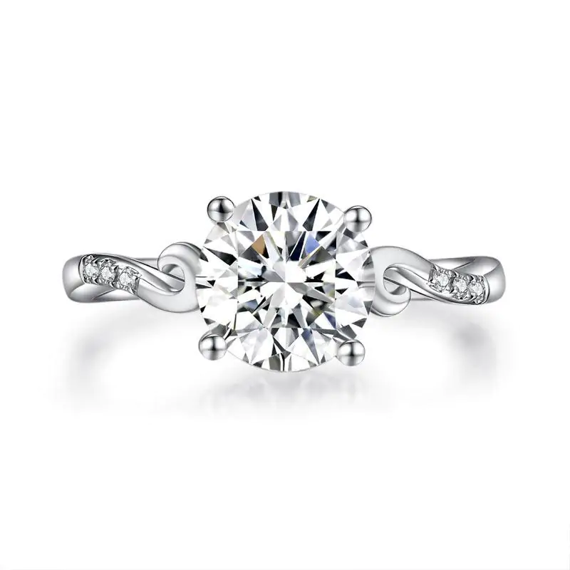 2 Carat Moissanite Diamond (8 mm) Ring - Image 3