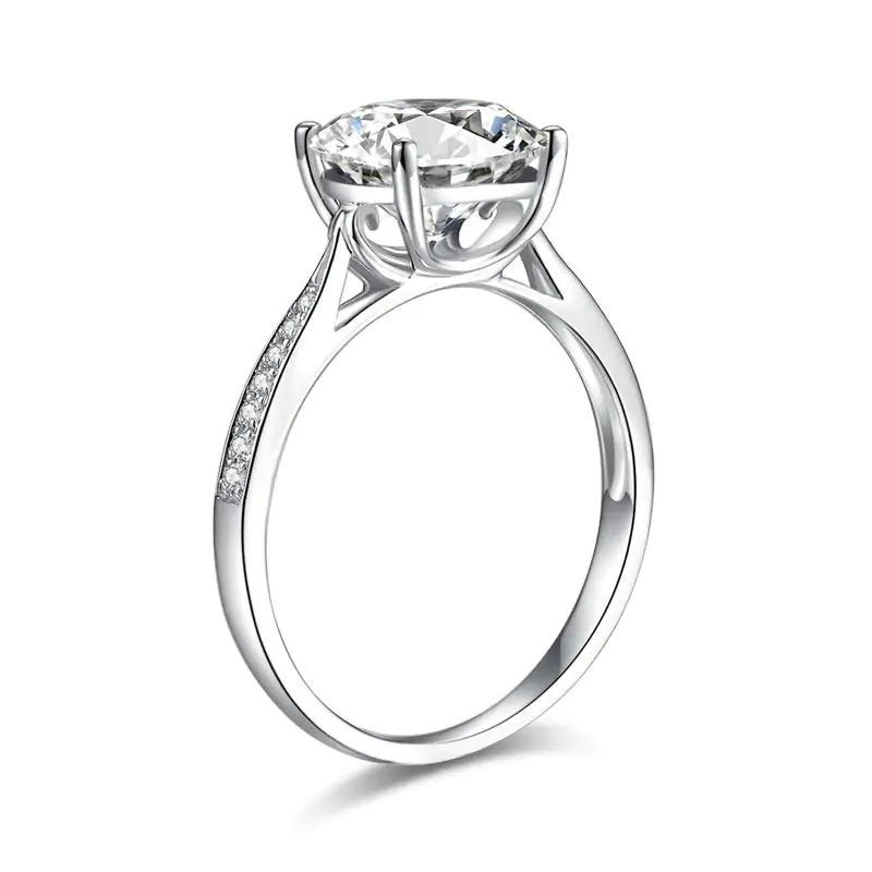 3 Carat Moissanite Diamond (9 mm) Ring - Image 4