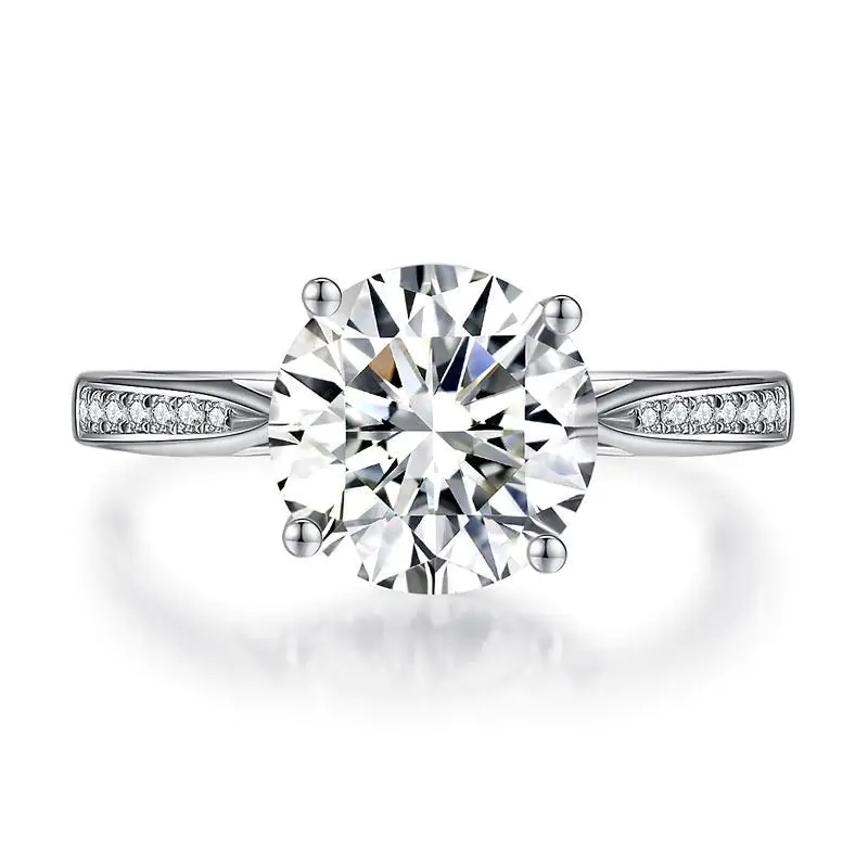 3 Carat Moissanite Diamond (9 mm) Ring - Image 3