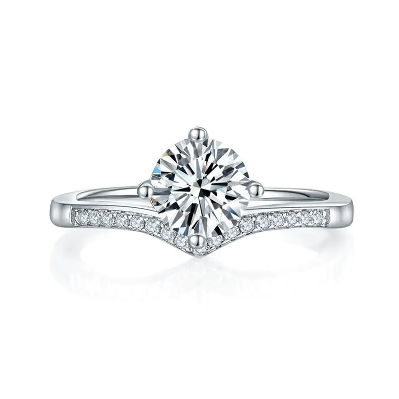 1 Carat Moissanite Diamond Engagement Ring - Image 2
