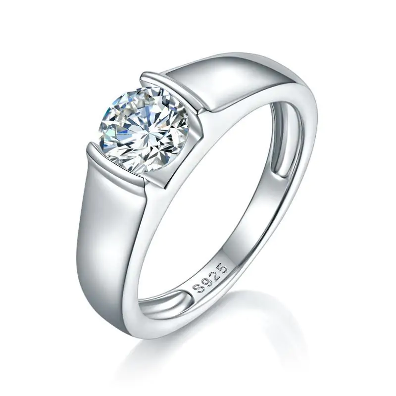 Men's Moissanite Diamond 1 Carat Ring - Image 3