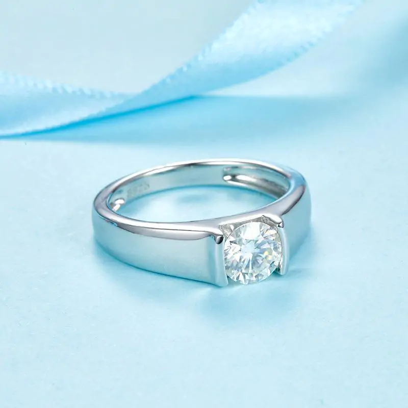Men's Moissanite Diamond 1 Carat Ring - Image 5