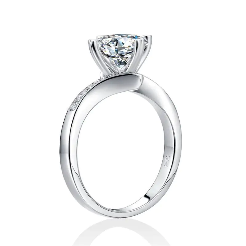 1.5 Carat Moissanite Diamond Ring Heart Shape Prong - Image 3