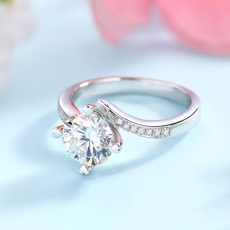 1.5 Carat Moissanite Diamond Ring Heart Shape Prong - Image 4