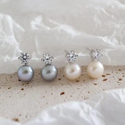 Elegant Natural Pearl 925 Sterling Silver Earring - Image 4