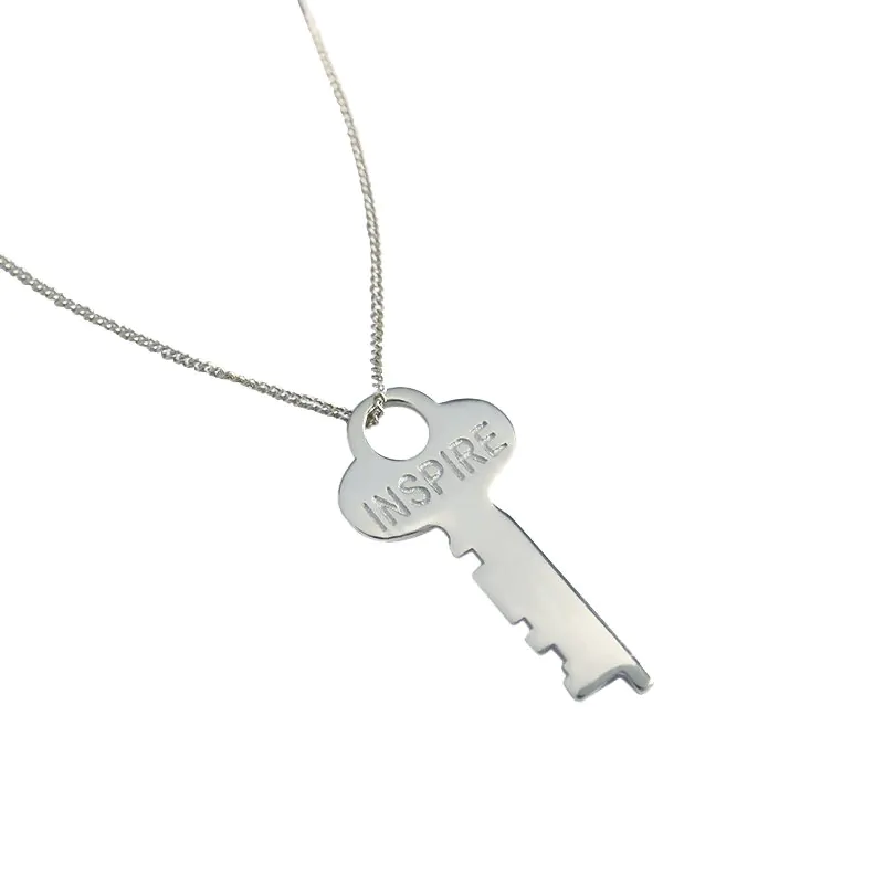 INSPIRE Letter Key 925 Sterling Silver Necklace