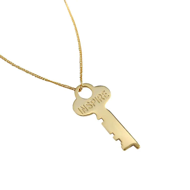 INSPIRE Letter Key 925 Sterling Silver Necklace - Image 2